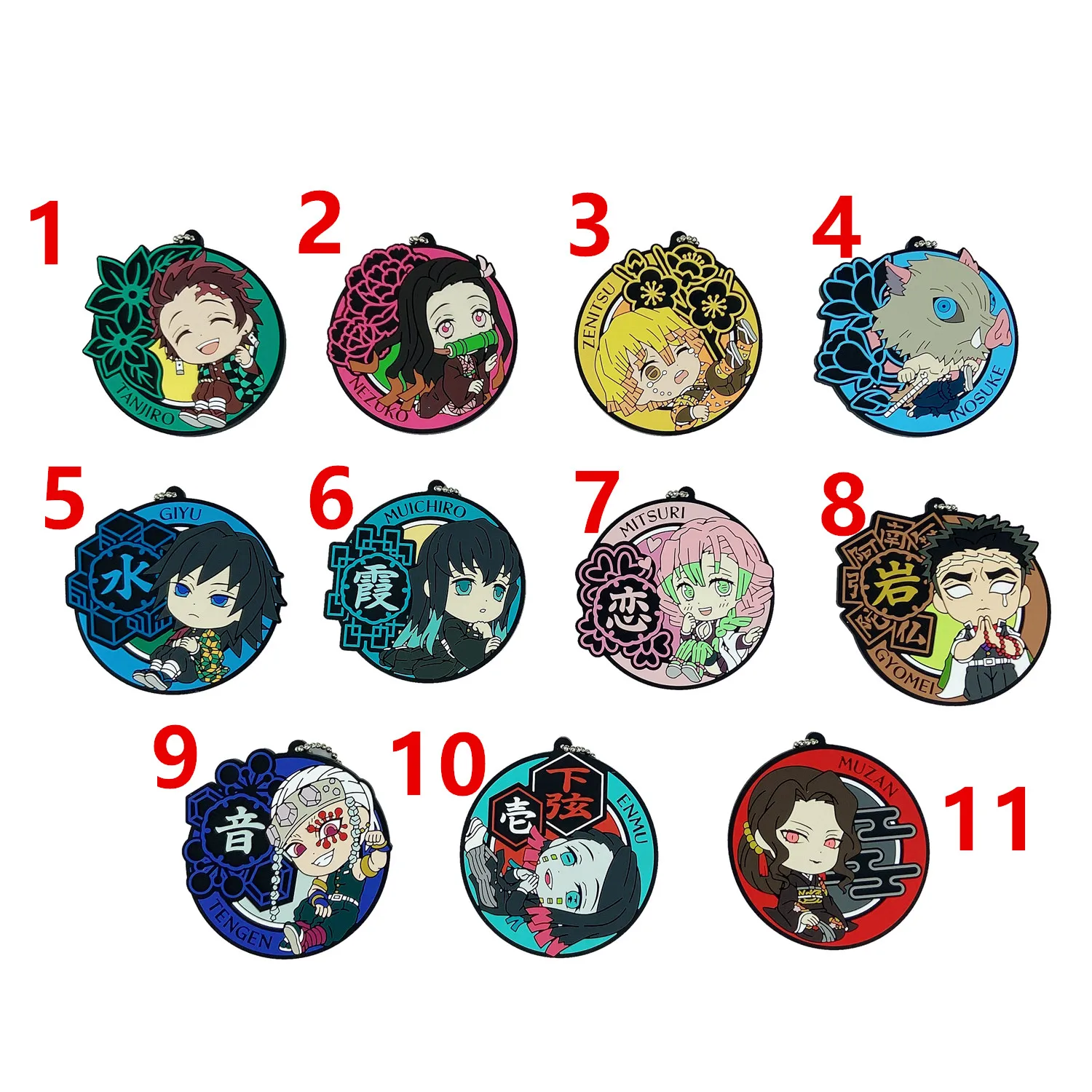 

Demon Slayer Kimetsu no Yaiba Anime Acrylic Keychain Key Ring Race Straps Cosplay
