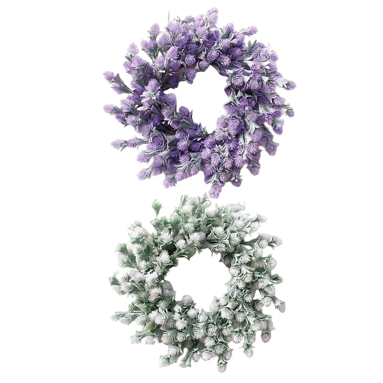 

Natural Lavender Wreath Plastic Front Door Garland for Home Summer Ornament