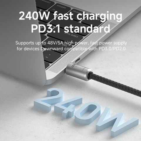 Hagibis USB4 Портативный шнур для телефона USB C к Type-C Кабель для запястья 240 Вт 80 Гбит/с для Thunderbolt 4/5 iPhone 17 Pro SSD