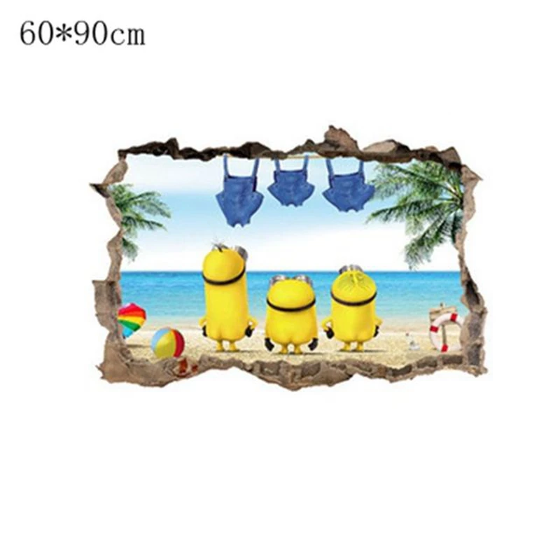 

Cartoon Small Yellow Boys Cute Wall Sticker On Holiday Smashed Window Baby Kids Room Bedroom Decoraton Vinyl Decals Mural Poster