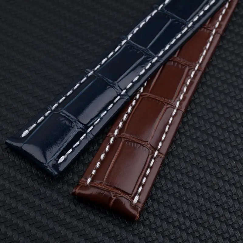 Ремешок TINTAG из мягкой кожи под крокодиловую кожу для наручных часов 22 мм 24