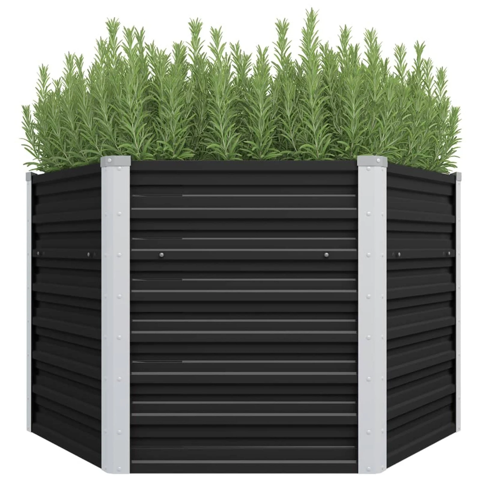 

Furniture Garden Raised Bed Anthracite 50.8"x50.8"x30.3" Galvanized Steel