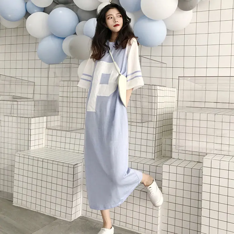 

Коллекция 2022 года, большие размеры, свободная женская версия, длинная юбка с длинными рукавами, простые и простые