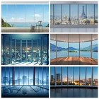 Фон для студийной фотосъемки с изображением французского окна в деловом офисе