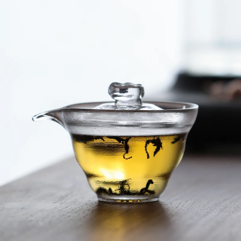 

heat-resistant glass gaiwan tea cup tureen kung fu teaware 160ml