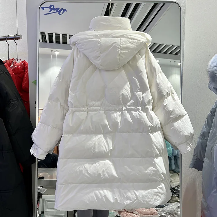New Women Long Down Jacket Casual Style Autumn Winter Coats And Parkas Female Outwear