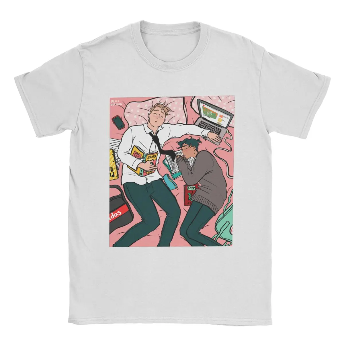 

Naptime Heartstopper T-Shirt Men TV Show Funny Cotton Tee Shirt Crewneck Short Sleeve T Shirts Graphic Printed Clothing