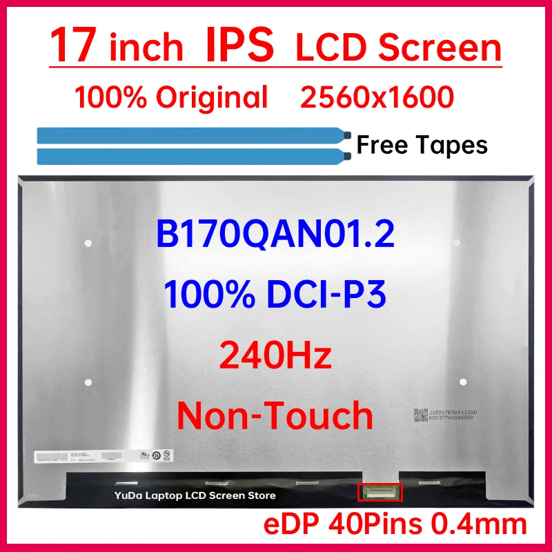 17-дюймовый ЖК-экран для ноутбука 240 Гц B170QAN01.2 сменная матричная панель дисплея