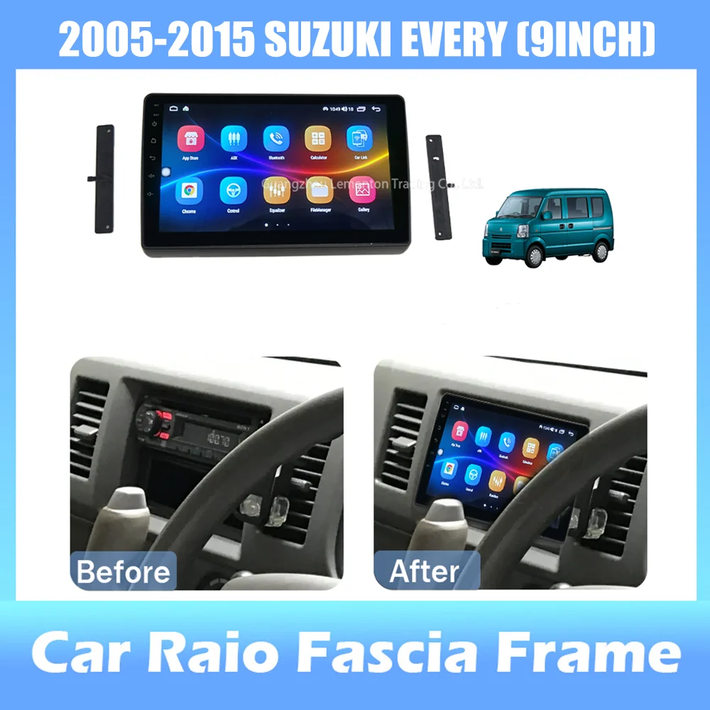 

9-дюймовая 2din Автомобильная радиоприборная панель для SUZUKI each 2005-2015, стереопанель для Teyes Автомобильная панель с двойной Din CD DVD рамкой