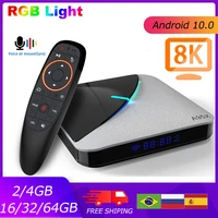 tv box android 2022 a95x f3 air dual wifi 4k 60fps android 10 0 amlogic s905x3 4gb 64gb smart tv box rgb light media player
