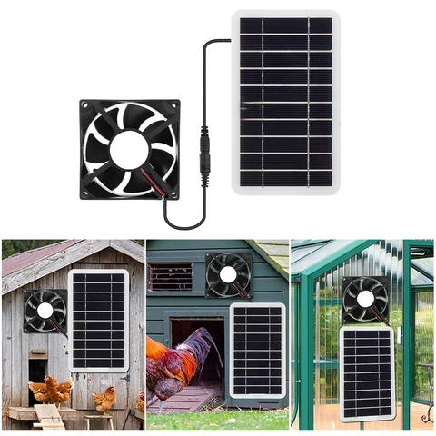 Солнечные батареи вентилятор 5В 30Вт солнечные батареи зарядная панель солнечный вентилятор курятник вентилятор