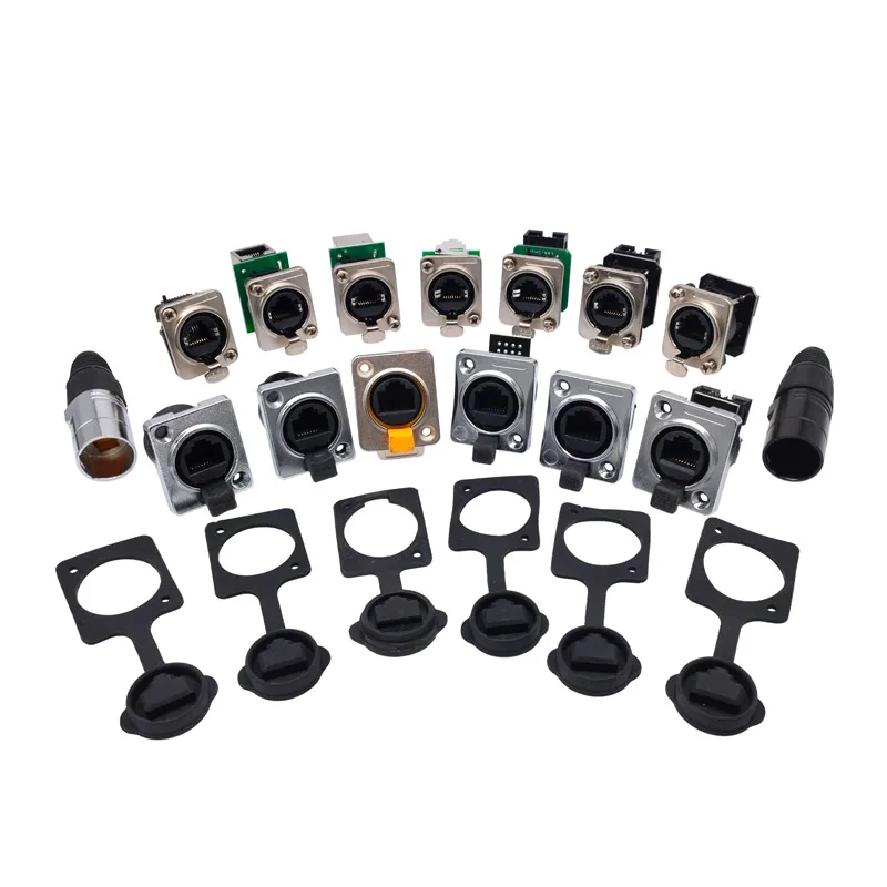 10 шт. разъем типа D RJ45, крепление на панели 8P 8C, водонепроницаемый NE8FDP NE8FDE, сетевые разъемы