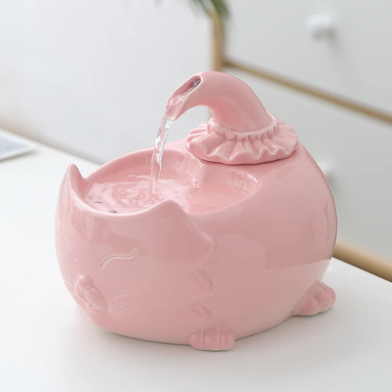 

Cats drinking fountains, pet ceramics, automatic circulating water feeding bowls, pots, dogs, unplugged flowing fountain