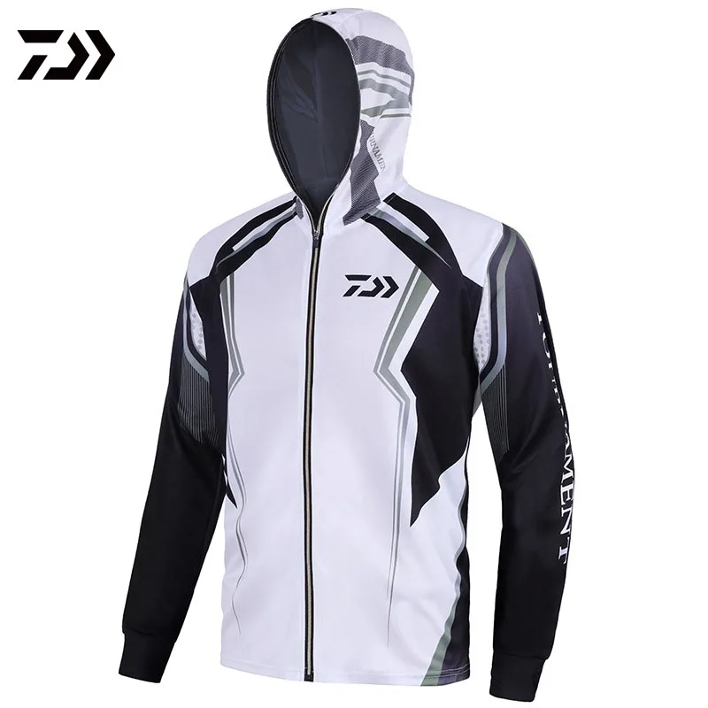 

New Fishing Vest Men Long Sleeve Quick Dry Fishing Shirts Outdoor Sports FIshing Clothes DAWA Hooded Fishing Jacket