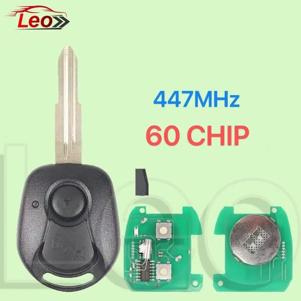 

Автомобильный дистанционный ключ Leo, замена 2 кнопки для Ssangyong Actyon Kyron Actio Rexton 315 МГц 433,92 МГц 447 МГц ID: 60-ЧИП