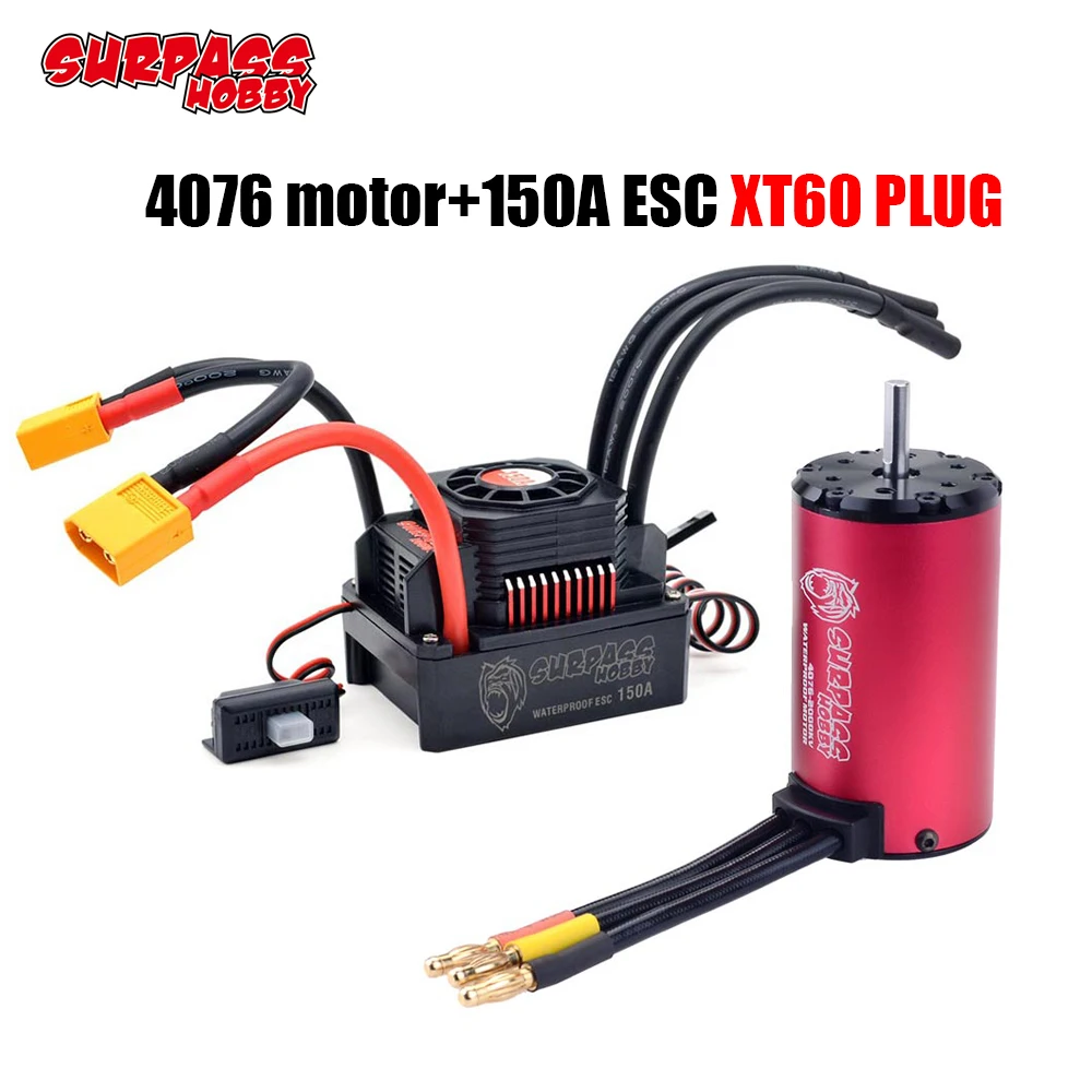 Двигатель SURPASS HOBBY 4076 бесщеточный мотор 1/8 кв A ESC для гоночного внедорожника
