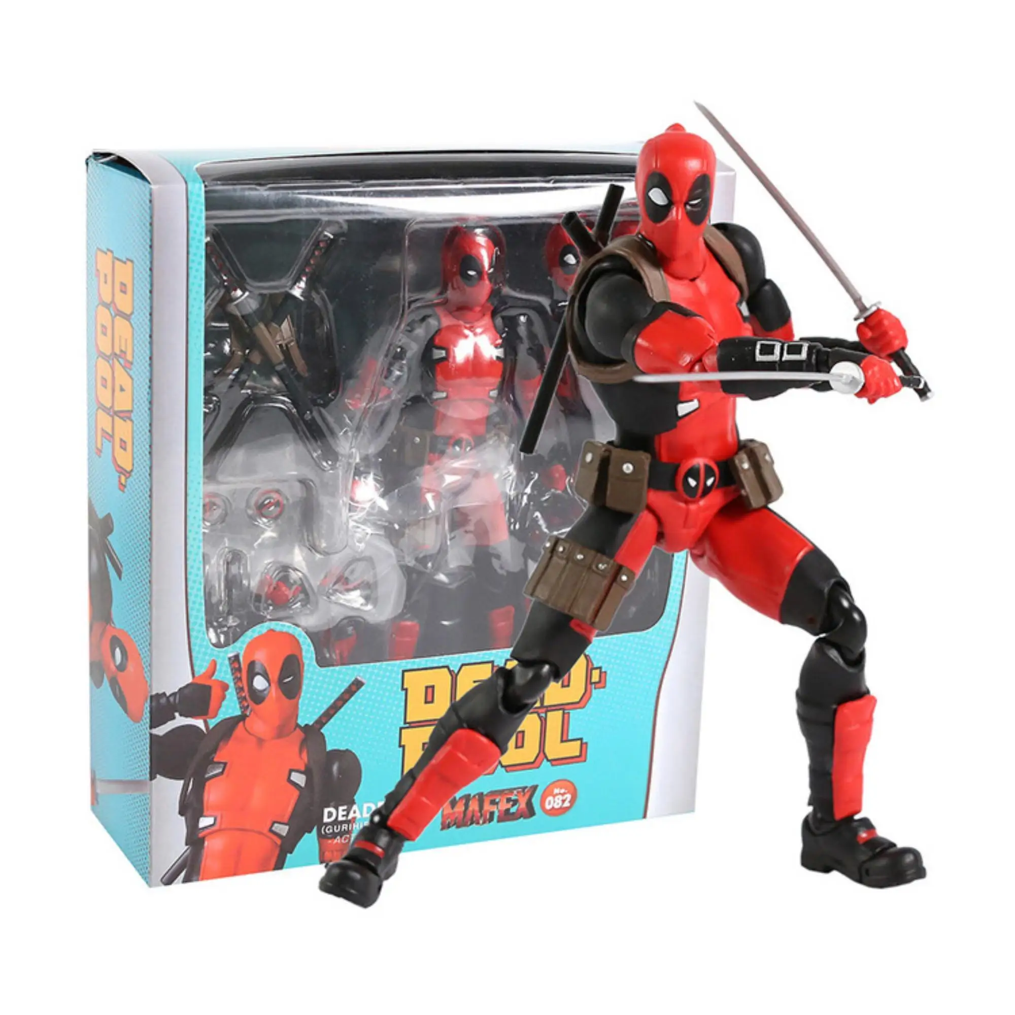 

Marvel 16cm Mafex 082 X-men Deadpool Action Figure Comic Version Collectable Model Toy Doll Children Birthday Christmas Gifts