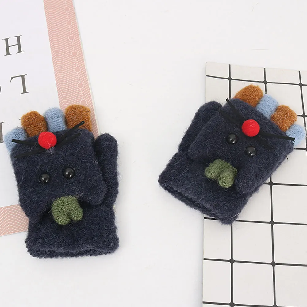 

Милые Мультяшные вязаные теплые спортивные перчатки на полпальца для зимних девочек мальчиков малышей милые Мультяшные вязаные перчатки н...