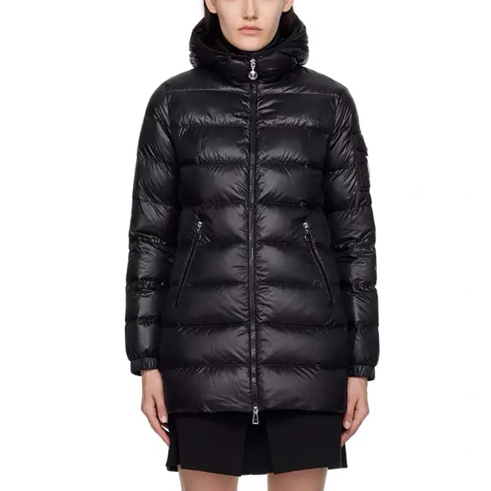 

Женский зимний пуховик Y2k, модный приталенный теплый пуховик с капюшоном и карманами из белого гусиного пуха, 2023