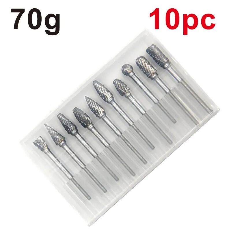 

10 Шт., Набор Вращающихся Напильников Из Твердого Сплава, Двойная Шлифовальная Головка, Электрическая Шлифовальная Форма