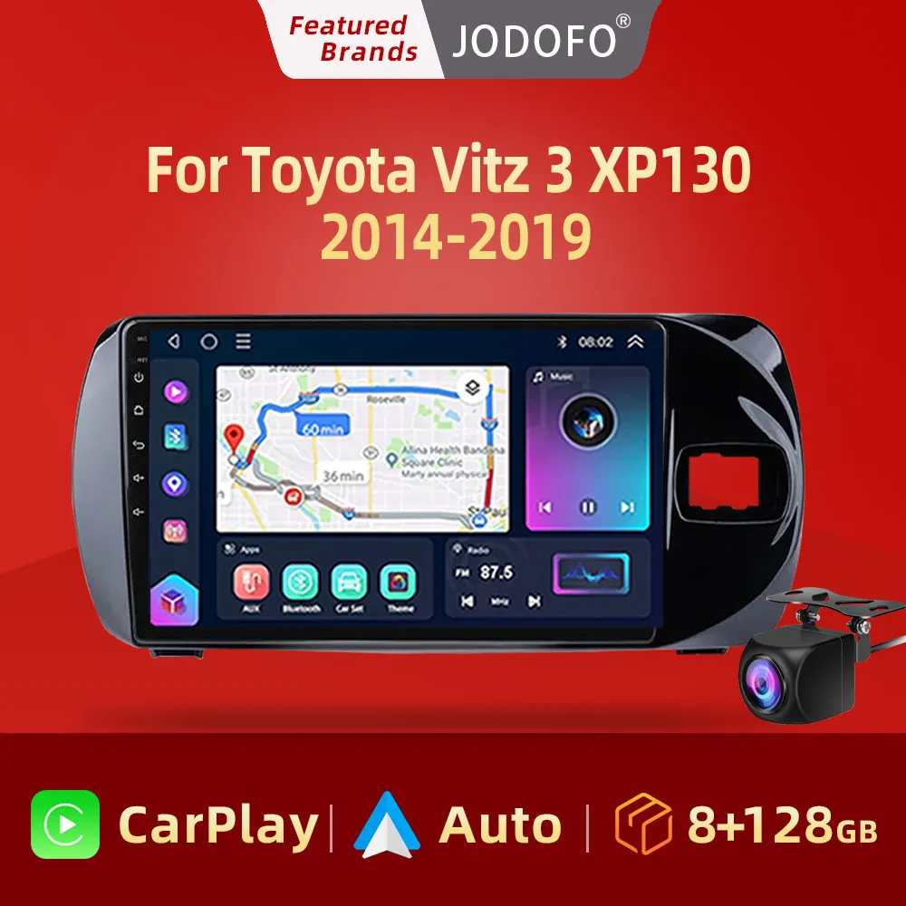Android 12 для Toyota Vitz 3 XP130 2014 2015 2016 2017 2018 2019 Автомобильный радиоплеер 9 дюймов Видео