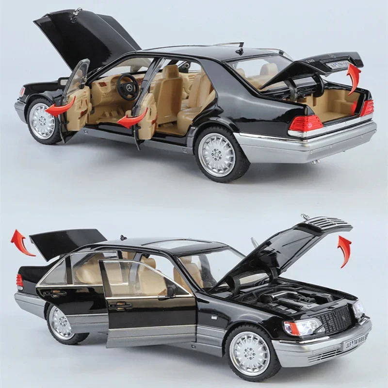 1:24 W140 S320 SEL Street Edition классическая модель автомобиля из сплава литая под давлением