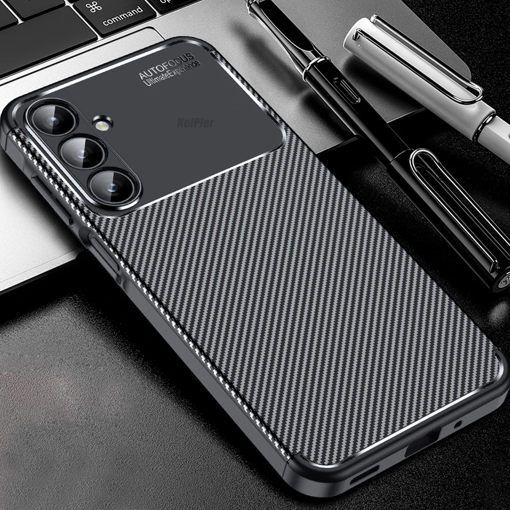 Фото Чехол A16 из углеродного волокна для Samsung Galaxy A16, чехол для телефона, роскошный мягкий тонкий силиконовый чехол из ТПУ для Samsung ga16, Обложка, чехлы №1