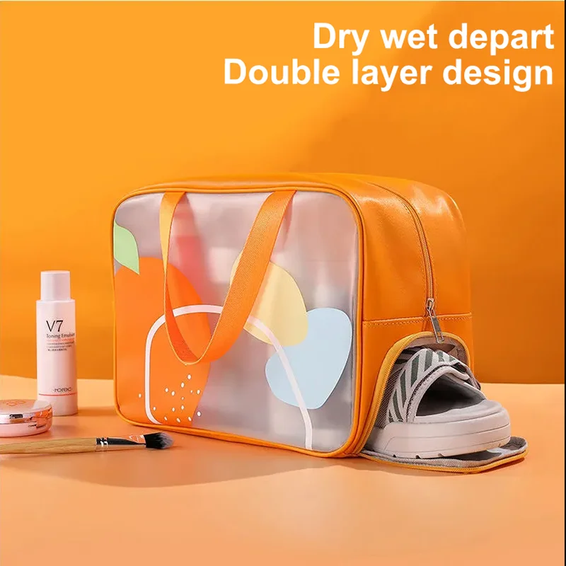 Women‘s Swimming Gym Bag Dry and Wet Separation Sports Bags Waterproof Handbag Multifunction Outdoor Travel Training Fitness