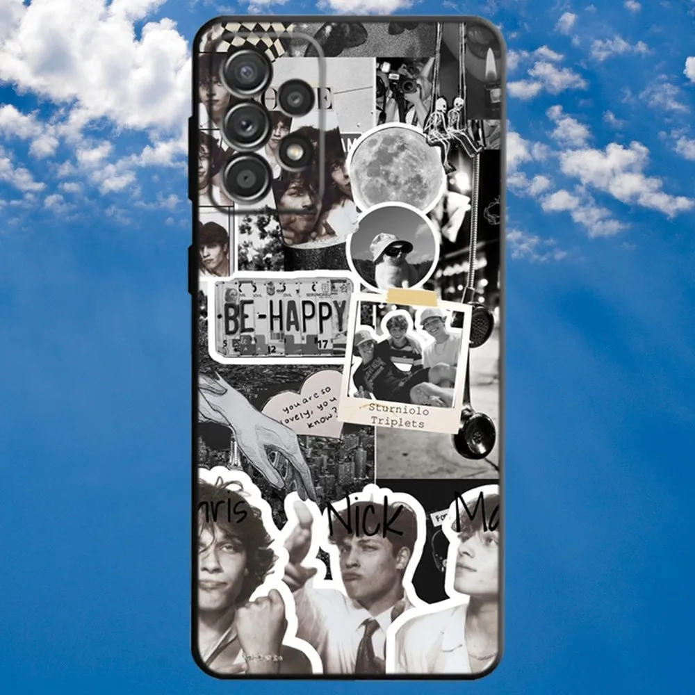 Чехол для телефона S-Sturniolo Triples Samsung S21 S22 Ultra S20 S30 plus S23 ultra 5G мягкий черный чехол