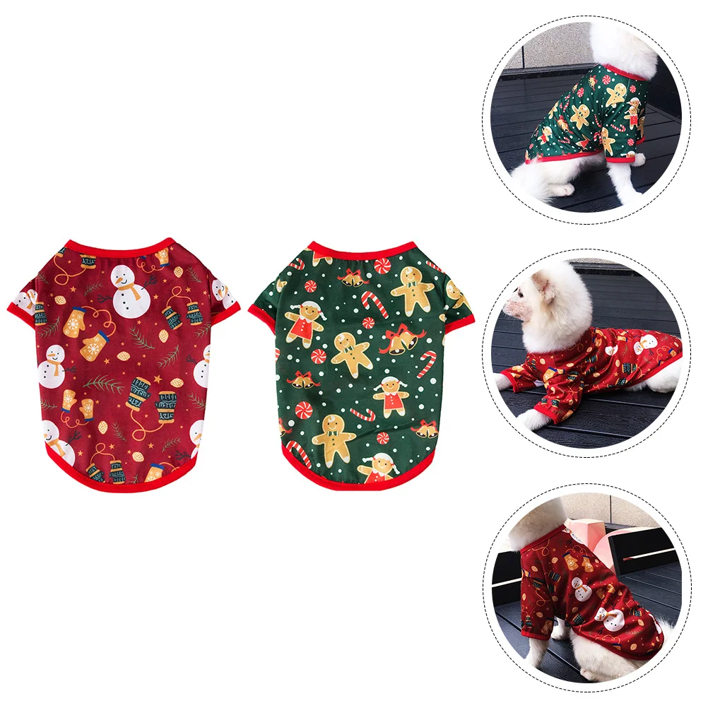 

Dog Christmas Pet Shirt Clothes Puppy Small Apparel Outfits Shirtscostume T Warm Outfit Dogs Adorable Winter Cat Clothing