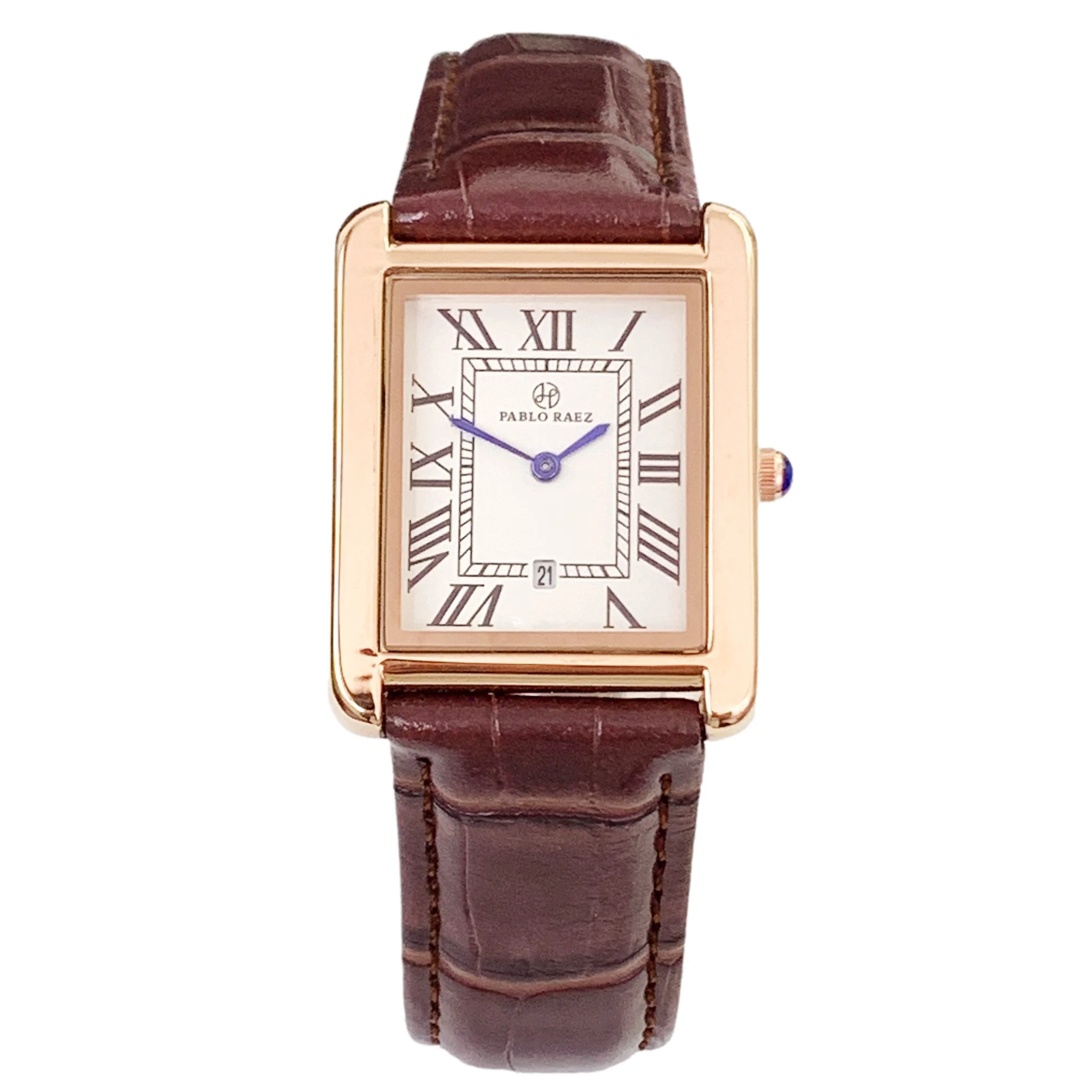 

PABLO RAEZ Leather Fashion Luxury Quartz Men Watch Calendar Top Design High Quality Women Wristwatches Unisex Lover Casual Clock