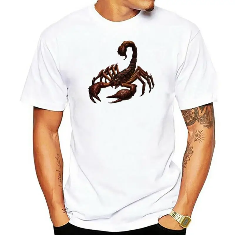 

Стильная мужская футболка в виде скорпиона с 3D рисунком животных из чистого хлопка