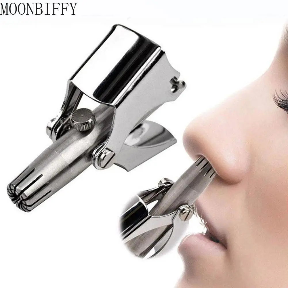 

Nose Hair Trimmer Portable Razor Manual Nose Hair Cutter Nasal Shaver Washable Portable Steel Nose Trimmer