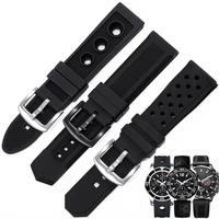 high quality silicone watch strap is suitable for tag heuer f1 racing watch waz1110 ft8023 rubber strap mens 22mm
