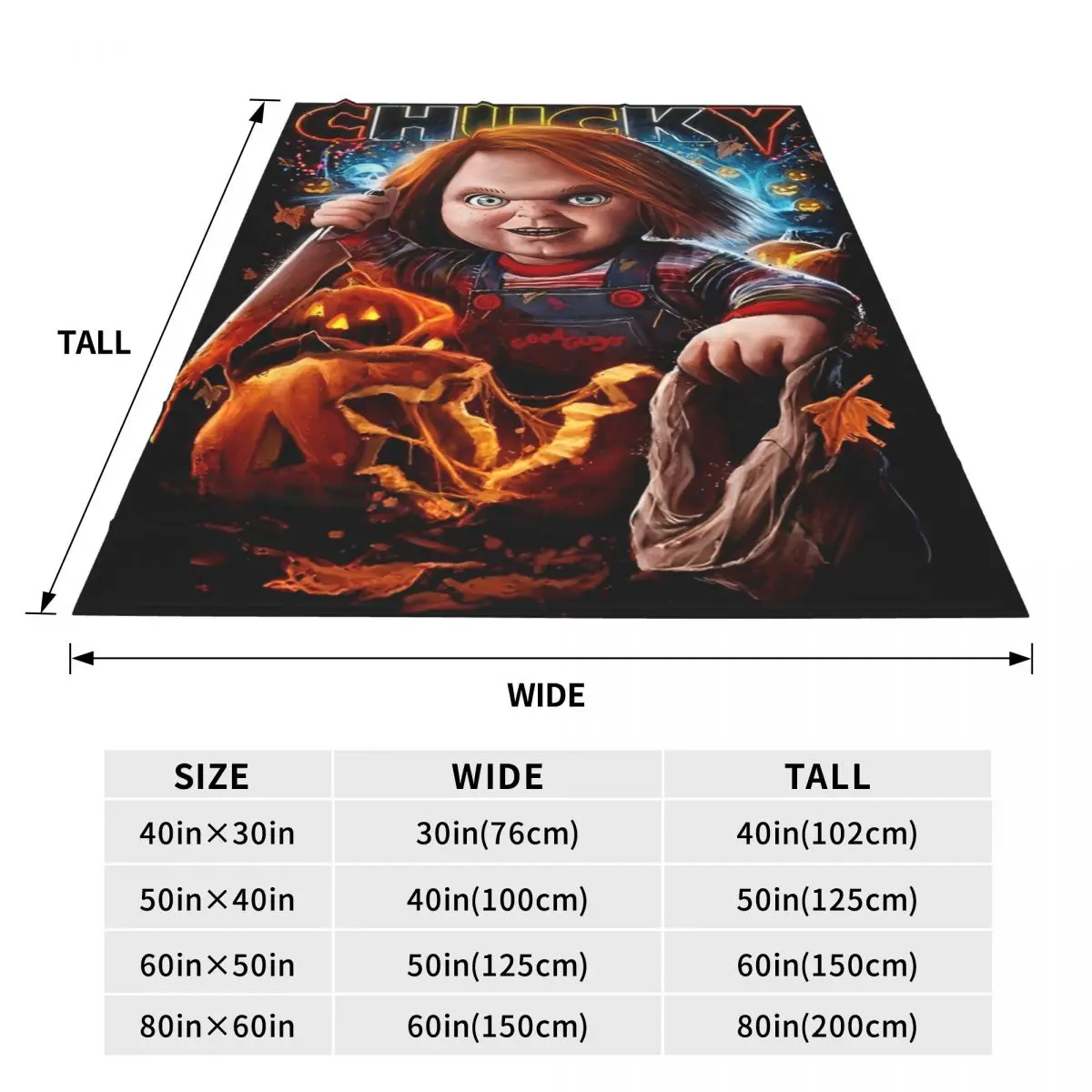 Фланелевое одеяло на Хэллоуин 125x100 см