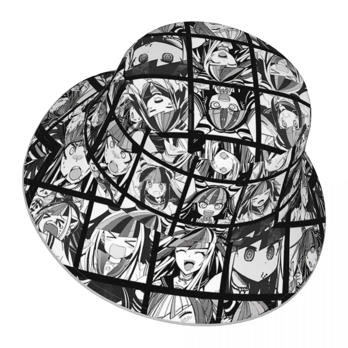 

Danganronpa,Ibuki reflective Bucket Hat Men Women Bucket Hat Outdoor Sunscreen Beach Hat Sun Hiking Fishing Cap