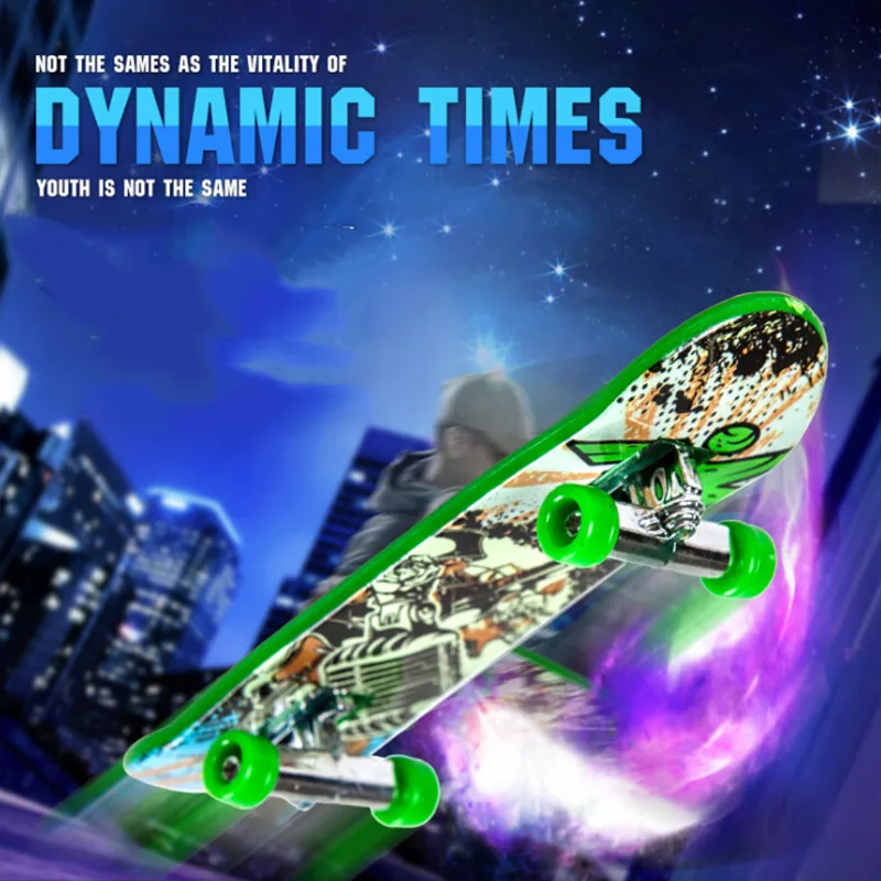 

1PC Random Color Creative Mini Finger Skateboard Fingerboard Alloy Stents Scrub Finger Scooter Skate Boarding Kids Toys