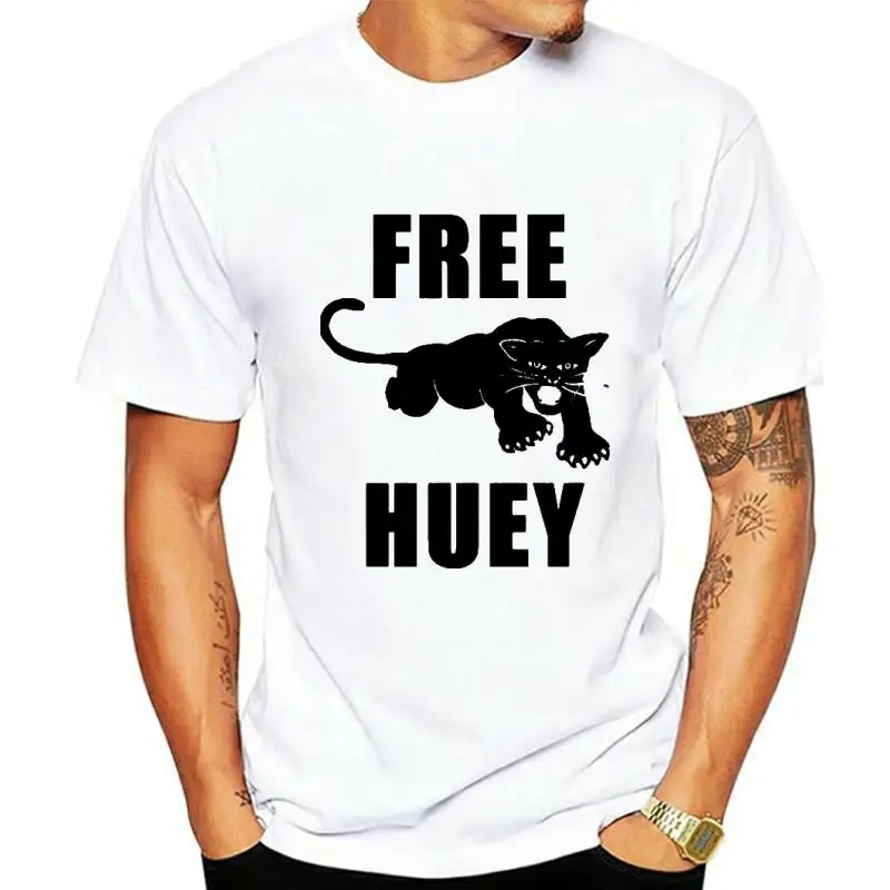 

Vintage Political T shirt Black Panthes Free Huey Replica 1960s Funny