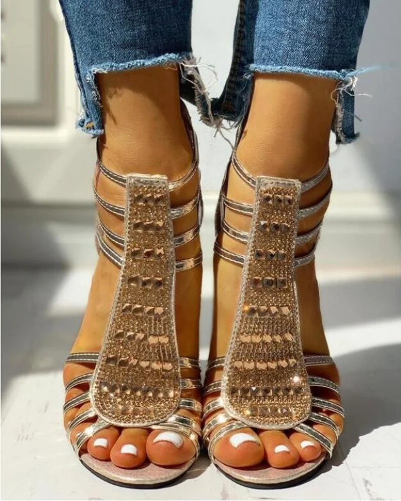 

Miaoguan New Woman Sandals Sandalias Mujer 2021 Summer Style Wedges Pumps High Heels Slip on Bling Fashion Gladiator Shoes Women