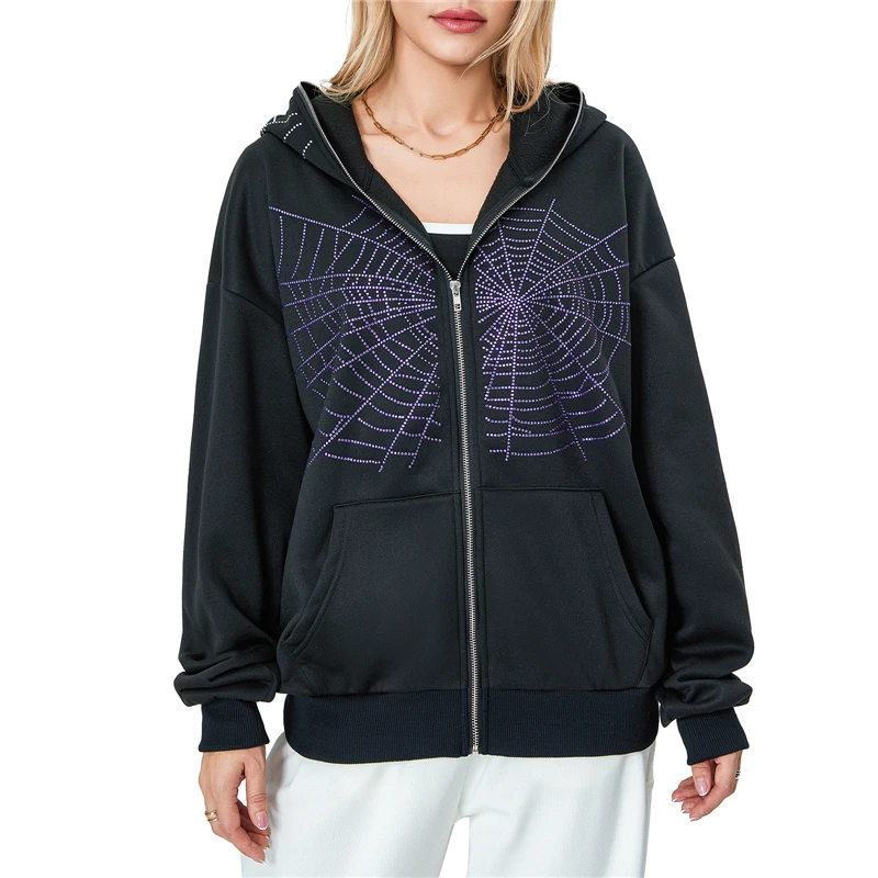 

Женский свитшот на молнии, с длинным рукавом и карманами