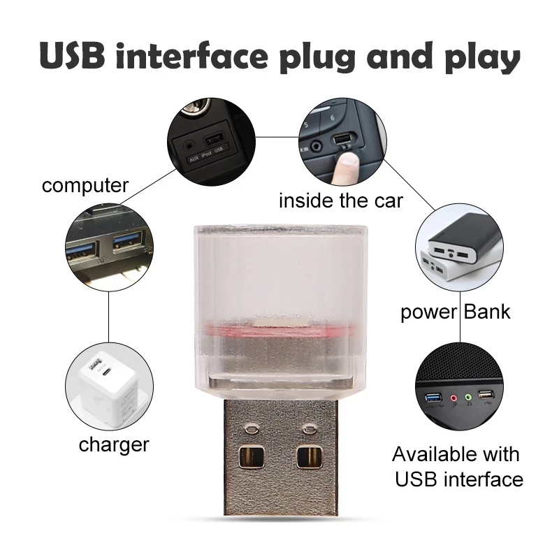 Мини-USB ламсветильник для Audi Sline TT Q2 Q3 Q5 Q7 Q8 A1 A3 8l A4 A5 A6 A7 R8 B5 B6 B7 B8 C5 C6 C7 8v 8P аксессуары 1