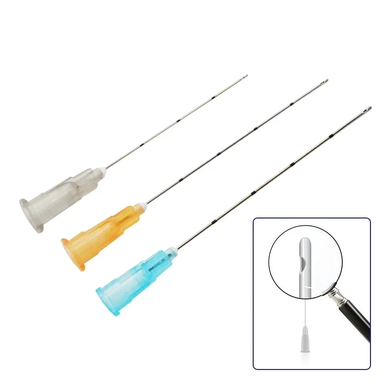 

Hot Sale 14G 90MM Disposable Blunt Needle Dermal Facial Body Filler Ce Blunt Tip Micro Cannula Needle With Puncture Needle