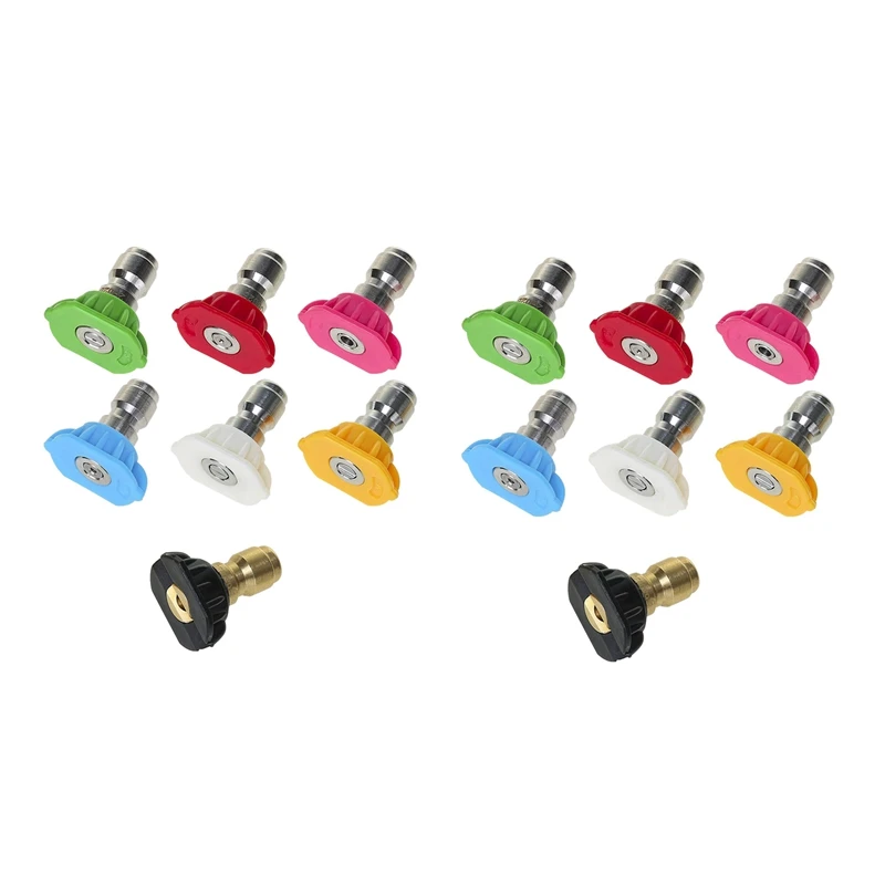 

High Pressure Washer Accessories Kit, 14 Power Washer Spray Nozzle Tips,1/4 Inch 4500 Psi 14-Pack (2.5 Gpm)