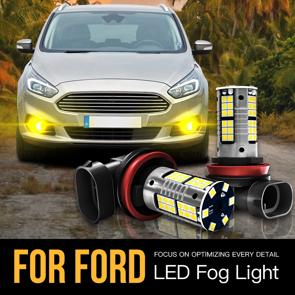 Светодиодные лампы для противотуманных фар 2 шт H8 H11 Canbus Ford B-Max C-Max Fiesta 5 6 7 Focus 1 3 4