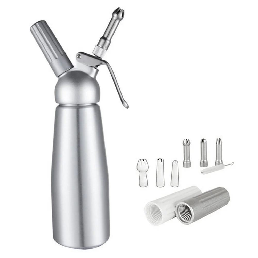 

Cream Chantilly Whipped +nozzle Kitchen Aluminum Dispenser Gun Accessories Siphon Foaming Pure Cream Cream 500/1000ml Tools Gun