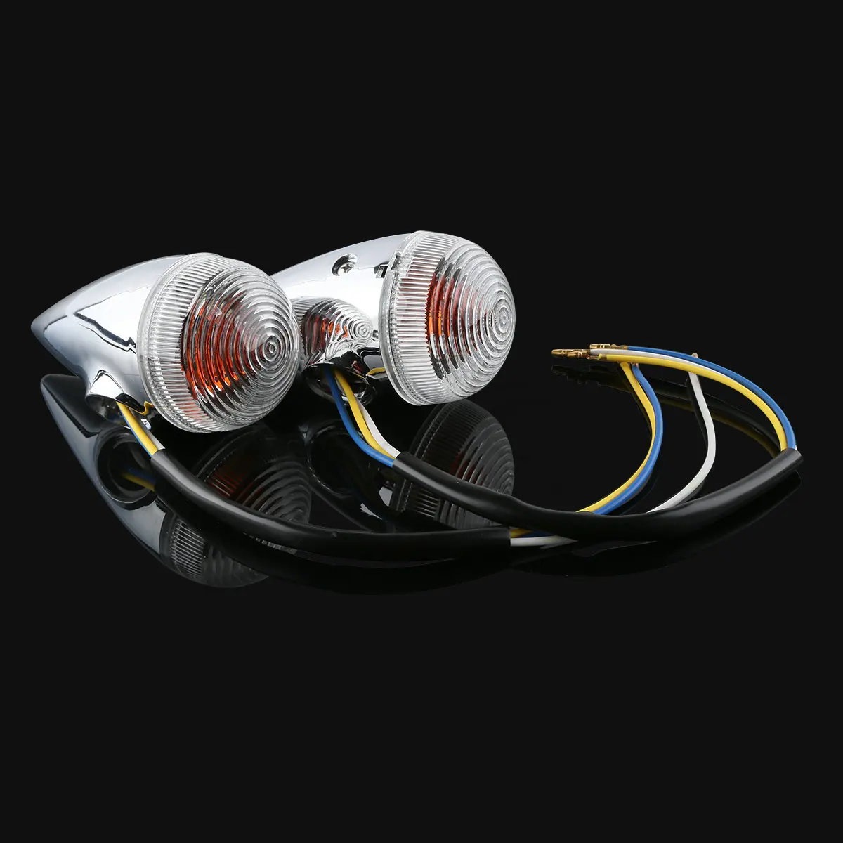 Мотоциклетные прозрачные передние или задние янтарные указатели поворота для