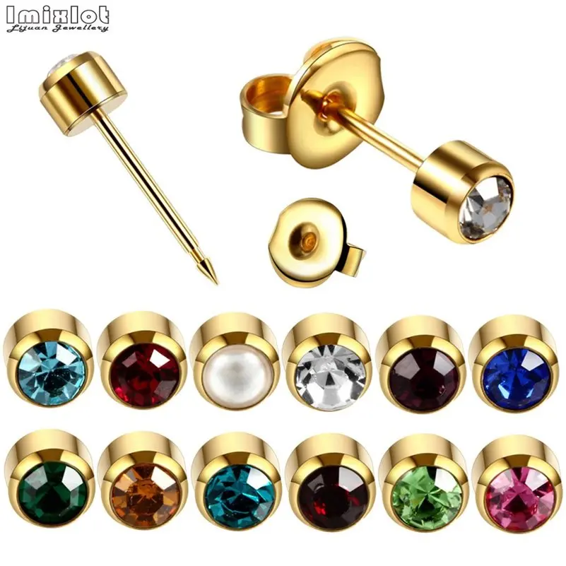 Серьги-гвоздики из нержавеющей стали 2 шт.