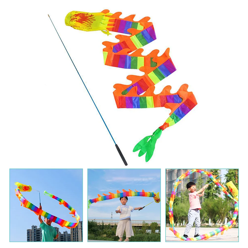 

Children Dance Ribbon Streamer Interesting Dragon Kids Wand Performing Prop Decorative Chinese Adult Toy