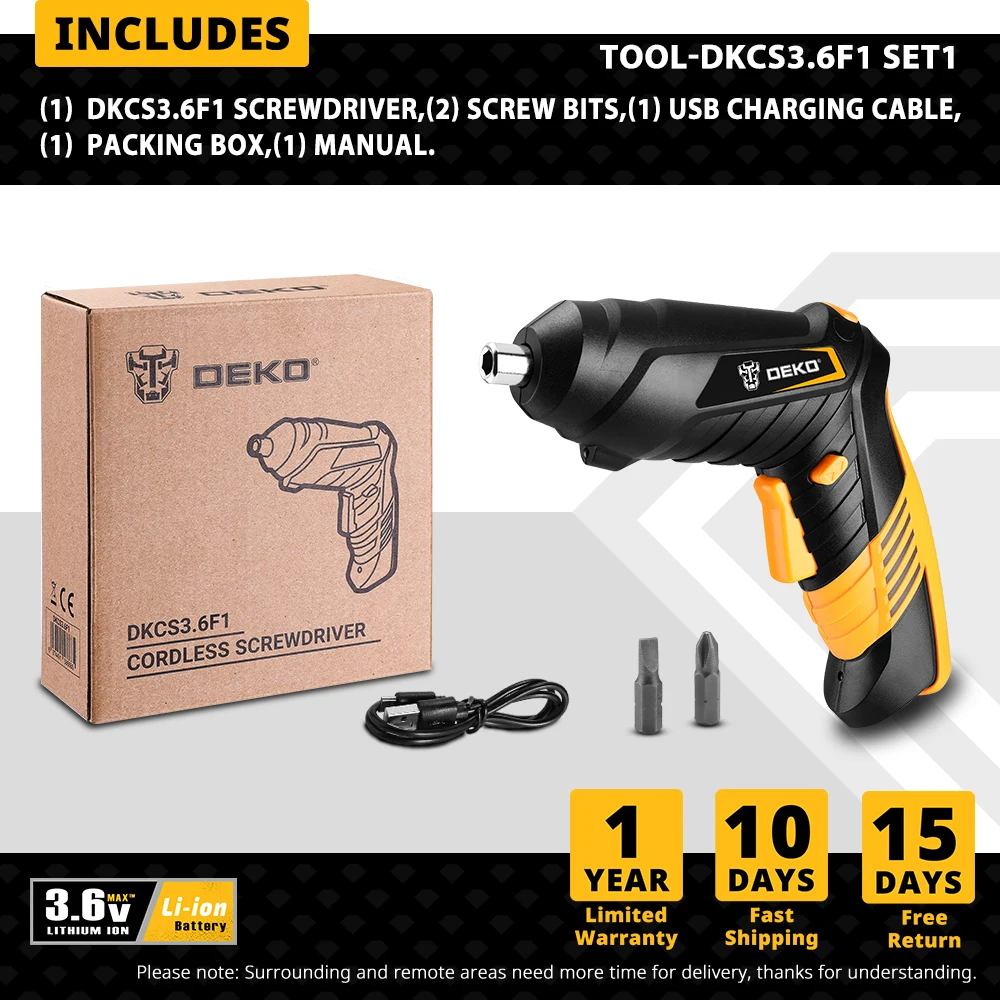 

DEKO DCS3.6DU2 Беспроводной шуруповерт