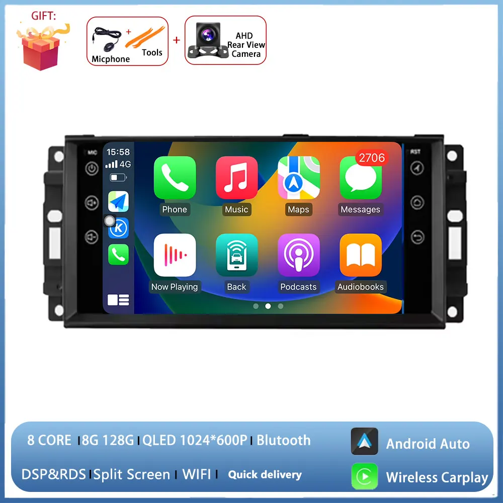 

Android 15 для Jeep Cherokee Compass Commander Wrangler 300C Caliber Liberty 2008-2011 Радио Стерео Мультимедиа